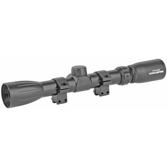 Konus KonusFire 3-9x32 30/30 Reticle Rifle Scope has a matte black finish